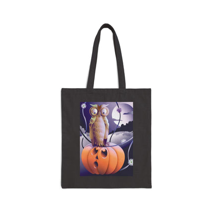 The Startled Pumpkin Cotton Canvas Tote Bag