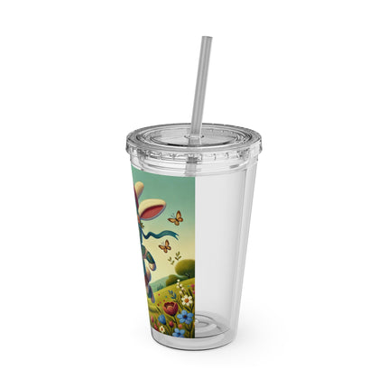 Rabbit Gladiator Sunsplash Tumbler with Straw, 16oz