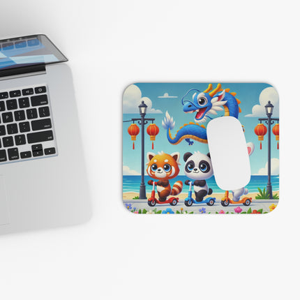 The Seaside Scooter Friends Mouse Pad – Coastal Fun & Playful Adventure