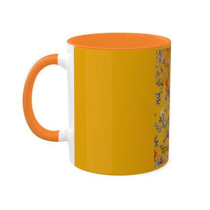 The Imperial 12-Symbol Robe, A Dragon's Regalia Colorful Mugs, 11oz