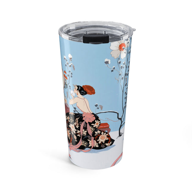 🌸❄️ The Lady Of The Winter Dressing Room Tumbler – Art Deco Floral Elegance