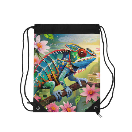 Camouflage Chameleon Drawstring Bag
