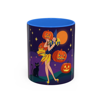 🎃🕯️ Moonlit Pumpkin Masquerade Colorful Mug – Whimsical Halloween Charm