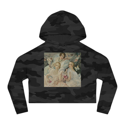 Les Femmes Fatales by Gerda Wegener Women’s Cropped Hooded Sweatshirt