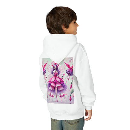 Fuchsia Fairy Youth Hooded Sweatshirt – Radiant Color & Enchanted Imagination