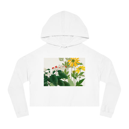 Clerodendrum & Rudbeckia by Tanigami Kônan Women’s Cropped Hooded Sweatshirt