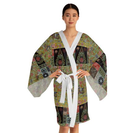 Chinois et Japonais 2 by Auguste Racinet Long Sleeve Kimono Robe (AOP)