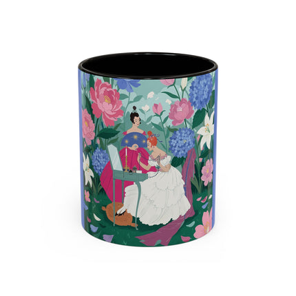 The Ladies Of The Blossoming Vanity Colorful Mugs – Art Deco Floral Elegance