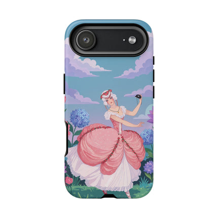 🎭🌸 The Lady Of The Secret Masquerade Phone Case – Art Deco Garden Fantasy