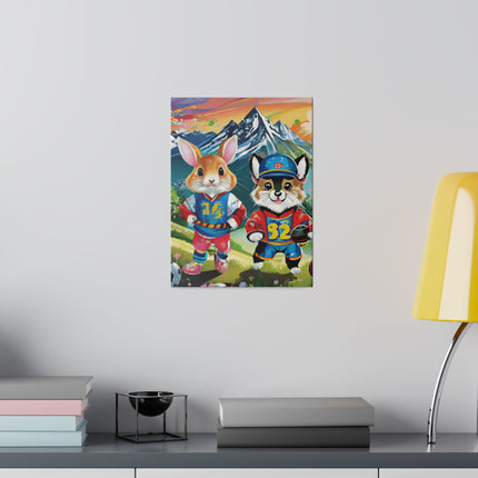 Animal Athletes Matte Canvas, Stretched, 0.75"