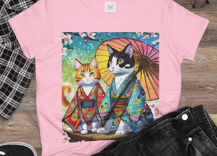 Kimono Kitties Cotton Tee
