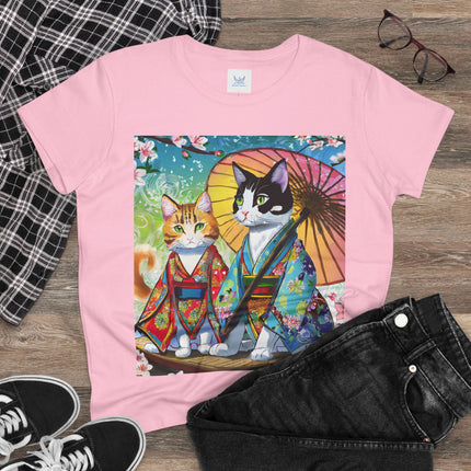 Kimono Kitties Cotton Tee