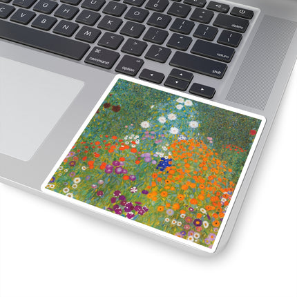 Cottage Garden by Gustav Klimt Kiss-Cut Stickers (4 Sizes)