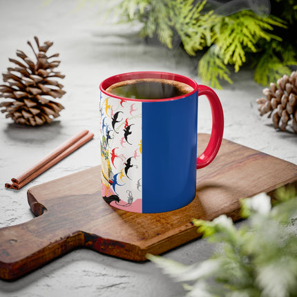 Flight of the Songbirds Colorful Mugs – Theatrical Whimsy & Colorful Harmony