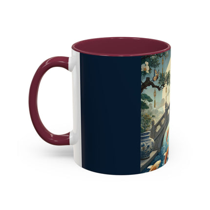 Moonlit Bridge Gentleman Colorful Mug – Imperial Serenity & Moonlit Harmony