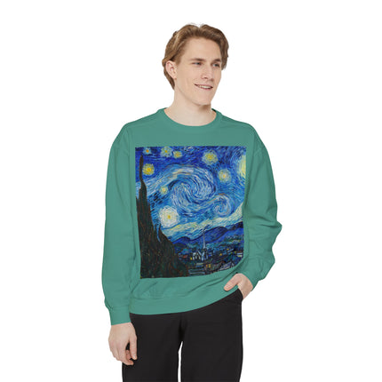 The Starry Night by Vincent Van Gogh Garment-Dyed Sweatshirt