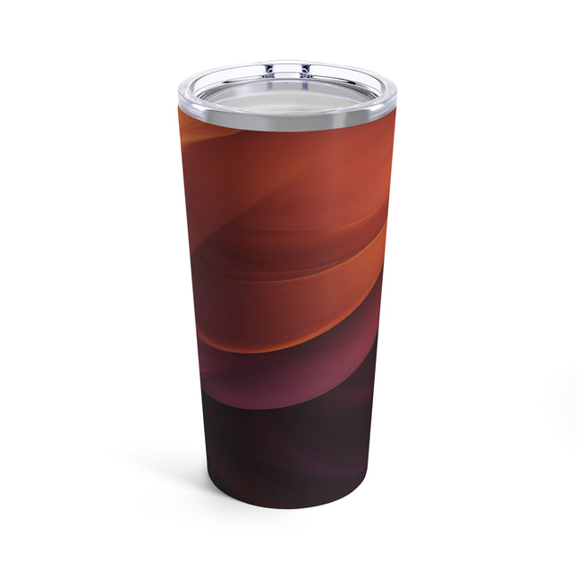 Wave Pattern with Intertwined Hues of Orange, Rose, Maroon, and Purple Tumbler 20oz