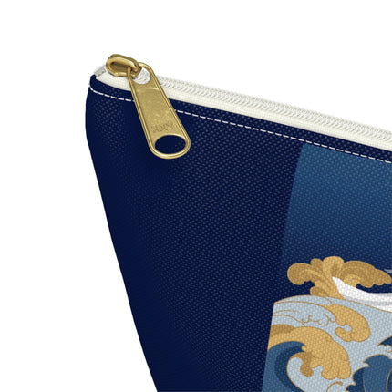 Wave Enchantress Cosmetic Bag – Oceanic Grace & Golden Tides