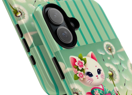 Geisha Kitten and the Dandelion Phone Cases