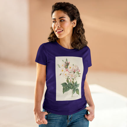 Rosa Noisettiana by Pierre Joseph Redouté Women's Midweight Cotton Tee