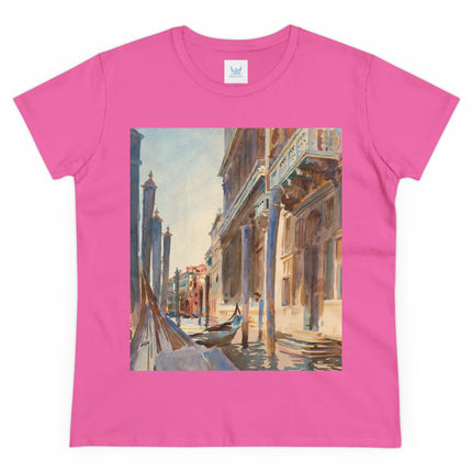 Gondola Moorings on the Grand Canal by John Singer Sargent Women's Midweight Cotton Tee