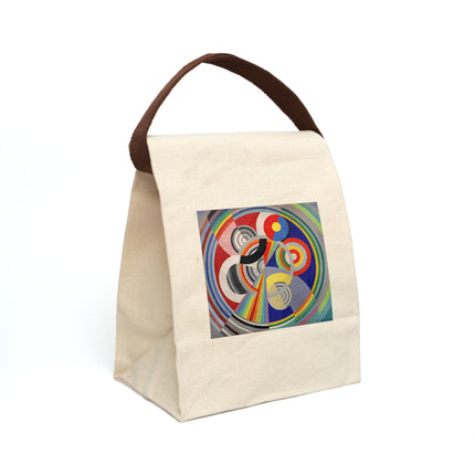 Rythme No. 1 by Robert Delaunay Canvas Lunch Bag With Strap