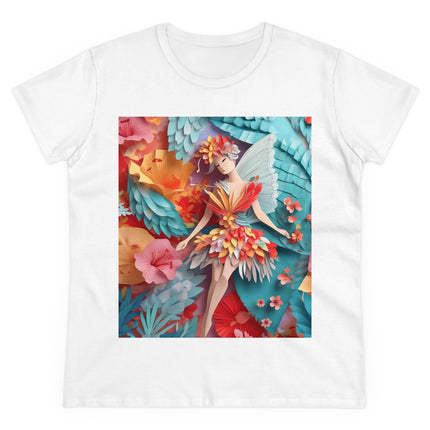 Hibiscus Fairy Women's Midweight Cotton Tee