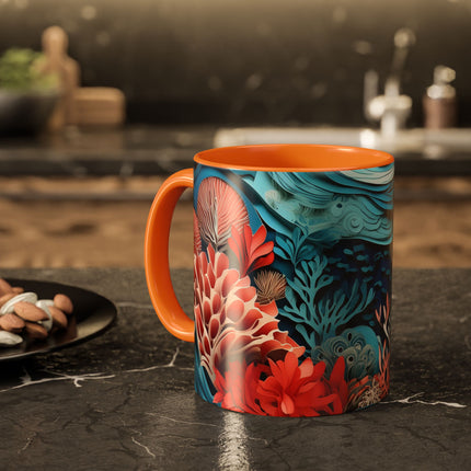 Enchanting Underwater Scene Colorful Mugs (11oz, 15oz)