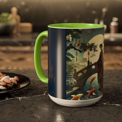 Moonlit Bridge Gentleman Colorful Mug – Imperial Serenity & Moonlit Harmony