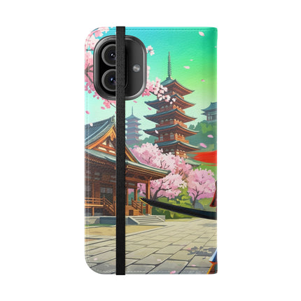 🦊⚔️ Cyberpunk Panda Samurai Flip Case – Futuristic Honor & Kitsune Spirit