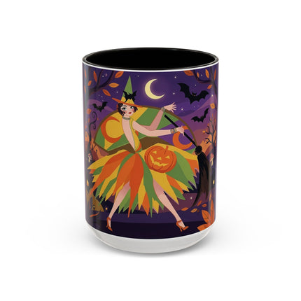 🎃🧙 The Witch Of Jack-O'-Lantern Hollow Colorful Mug – Whimsical Halloween Charm