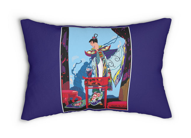 A Visual Journey by Umberto Brunelleschi Spun Polyester Lumbar Pillow