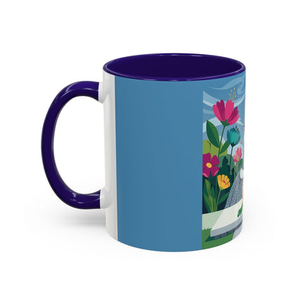 The Lady Of The Secret Garden Colorful Mugs – Art Deco Botanical Elegance