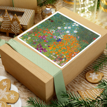 Cottage Garden by Gustav Klimt Kiss-Cut Stickers (4 Sizes)