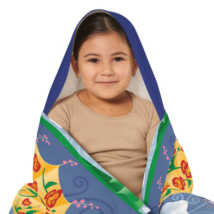 Flight of Blossoms Youth Hooded Towel