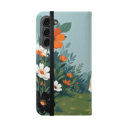 🌼🖤 The Ladies Of The Garden Promenade Flip Case – Art Deco Floral Fashion