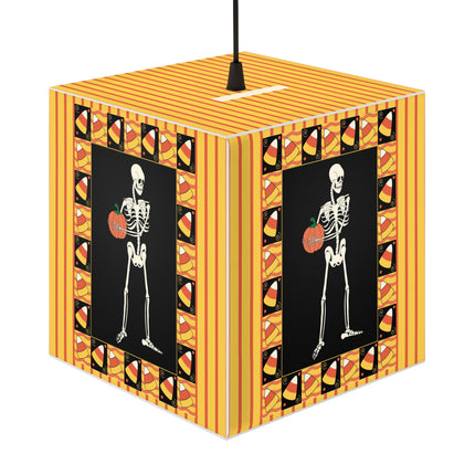 Candy Corn Skeleton Light Cube Lamp