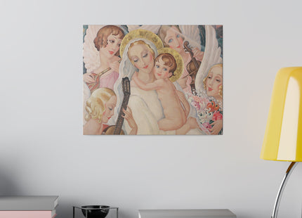 Madonna with Child surrounded by musical angels by Gerda Wegener Matte Canvas, Stretched, 0.75"
