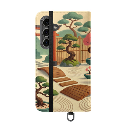 🏹🌸 Archer Kitten in the Zen Garden Flip Case – Focus, Whimsy & Zen Balance