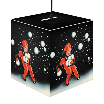 Festive Snowball Light Cube Lamp