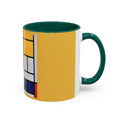 Composition with Red, Yellow, Blue, and Black by Piet Mondrian Colorful Mugs (11oz, 15oz)