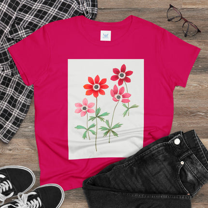 Women's Anemone Print Midweight Cotton Tee