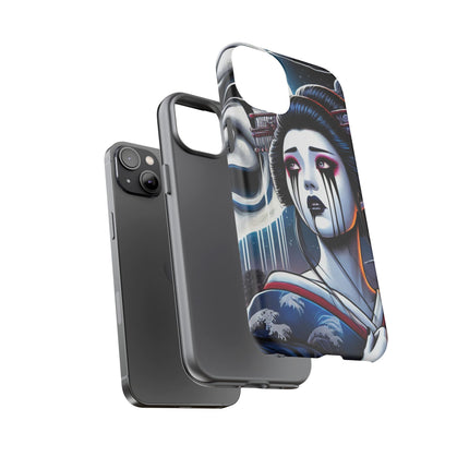 Geisha’s Black Ink Tears Phone Cases