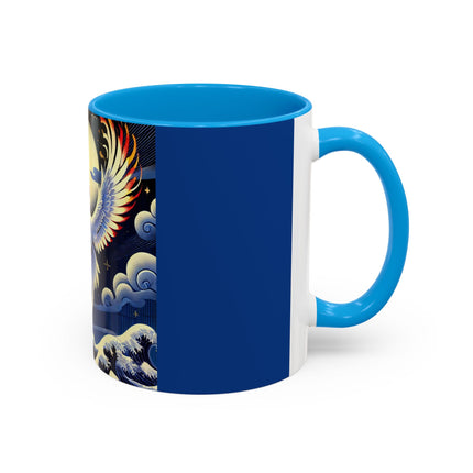 Majestic White Crane Colorful Mugs (11oz, 15oz)