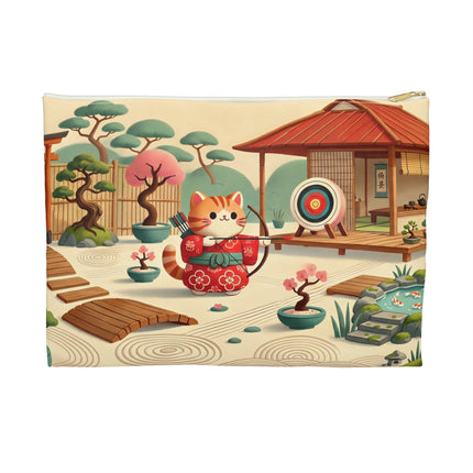 Archer Kitten in the Zen Garden Accessory Pouch – Focus, Whimsy & Zen Balance