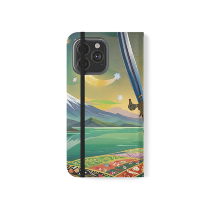 🐕⚔️ Cyberpunk Samurai Dog Flip Case – Futuristic Honor & Kitsune Spirit