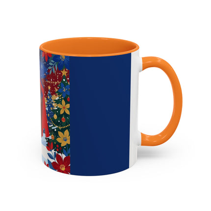 🎭❄️ The Christmas Masquerade Lady Colorful Mug – Art Deco Holiday Fantasy