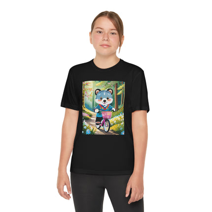 Furry Cyclist Youth Competitor Tee – Woodland Adventure & Playful Charm