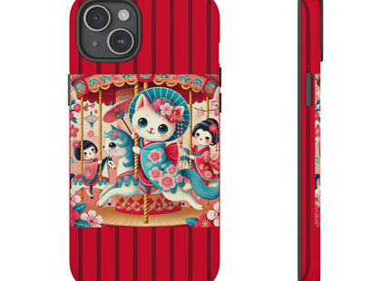 Geisha Kitten's Enchanted Carousel Phone Cases