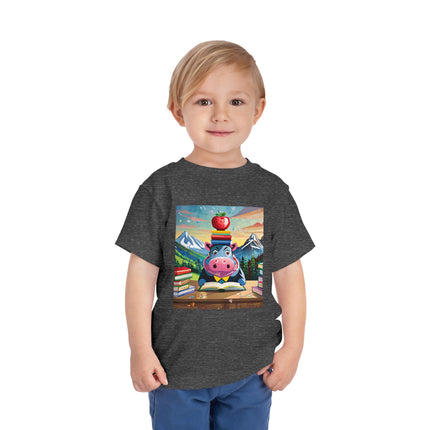 Hippos Hit the Books Toddler Short Sleeve Tee